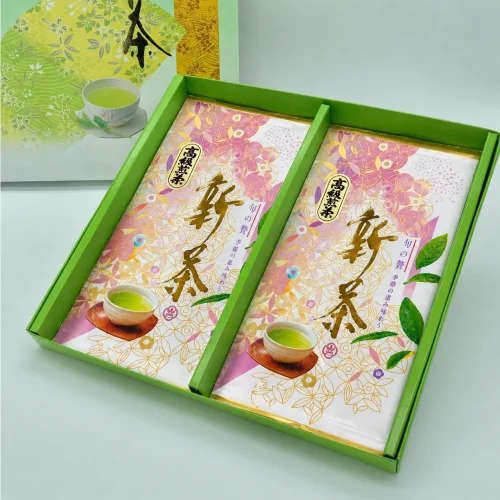 【新茶】高級煎茶「桃」2本組(ギフト箱入)