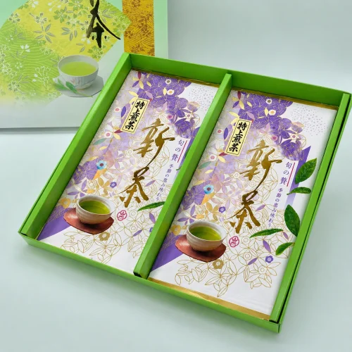 【新茶】特上煎茶「紫」2本組(ギフト箱入)
