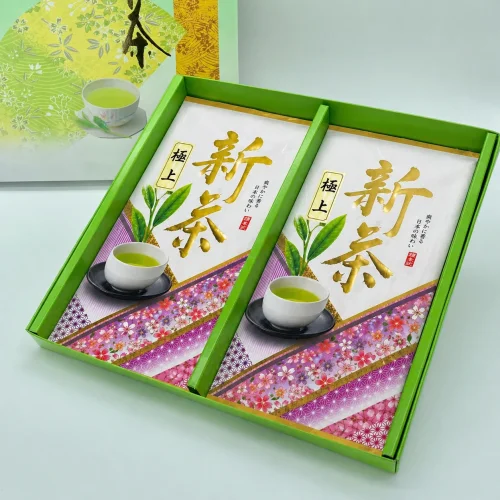 【新茶】極上煎茶 2本組(ギフト箱入)